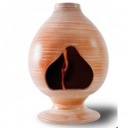 Camino Soprammobile a Bioetanolo in Ceramica Artigianale Italiano Modello Arabo