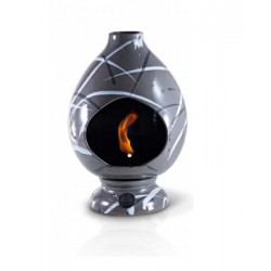 Camino Soprammobile a Bioetanolo in Ceramica Artigianale Italiano Modello Arabo