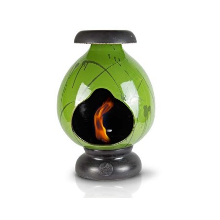 Camino Soprammobile a Bioetanolo in Ceramica Artigianale Italiano Modello Arabo