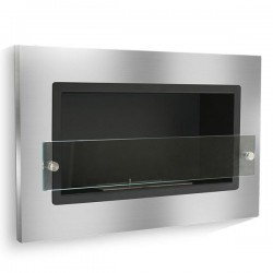 Camino a Bioetanolo da Parete 64 x 40 cm Bruciatore Regolare e Diversi Colori