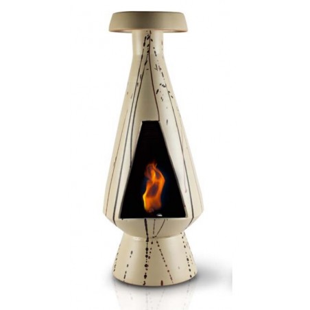 Albero Basso Camino a Bioetanolo in Maiolica Artigianale Italiano