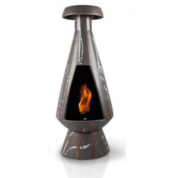 Albero Basso Camino a Bioetanolo in Maiolica Artigianale Italiano