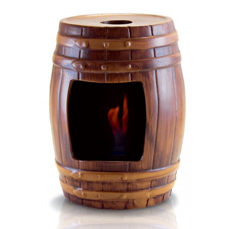 Camino in Ceramica a Bioetanolo Modello Botte Articolo Fatto a Mano Italia